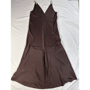 Madewell Brown Slip Dress Size 10 Midi Spaghetti Strap V Neck